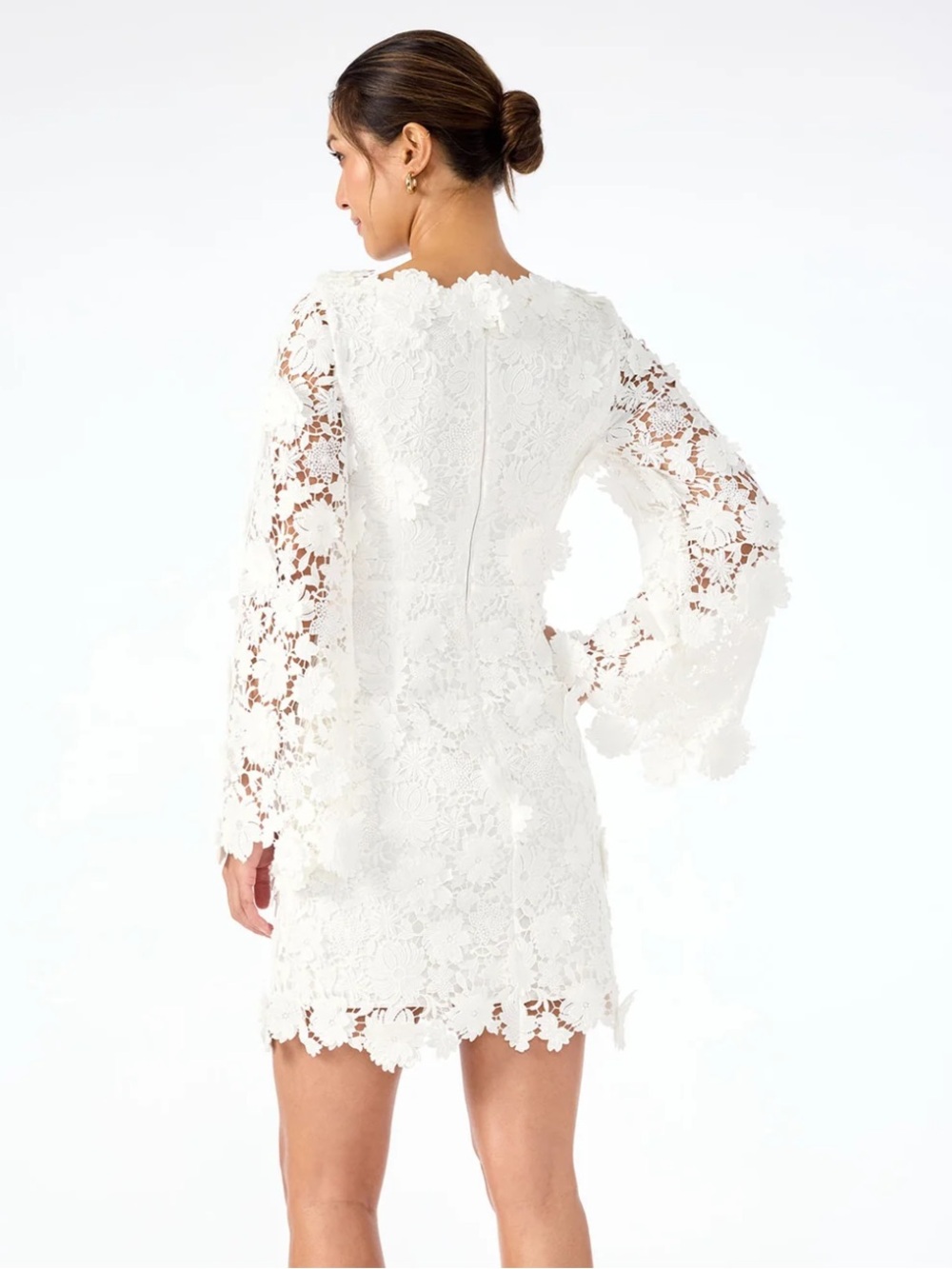 TRINA TURK ARIAH LONG-SLEEVE DRESS - LOVE ALL LACE 16